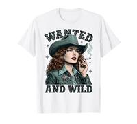 Wanted and Wild Cowgirl Smoking Camiseta