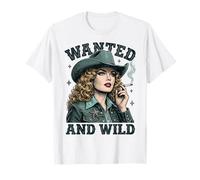 Wanted and Wild Cowgirl Smoking Camiseta
