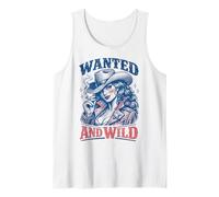 Wanted and Wild Cowgirl Smoking Camiseta sin Mangas