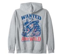 Wanted and Wild Cowgirl Smoking Sudadera con Capucha
