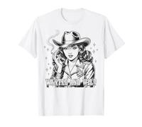 Wanted and Wild Cowgirl Vibe Retro Western Art Camiseta