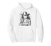 Wanted and Wild Cowgirl Vibe Retro Western Art Sudadera con Capucha