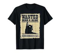 Wanted Dead & Alive Schrodinger's Cat Camiseta Unisex Adulto Manga Corta Negro Talla S