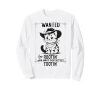 Wanted for Rootin Most Definitely Tootin Cowboy Cat Farting Sudadera