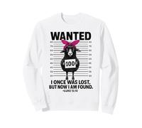 Wanted I Once Was Lost Citas Divertidas de ovejas Jesús Christian Sudadera