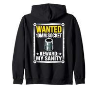 Wanted Poster 10MM Socket Car Guy Funny Car Mecánico Sudadera con Capucha