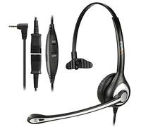 Wantek - Auriculares inalámbricos para Gigaset C430, C610, S850, Cisco DECT Telefone HomeOffice (2,5 mm) Mono QD Y600QJ25.