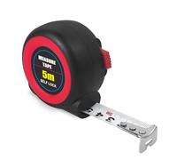 Wantli 5 m x 19 mm Cinta Métrica, Cinta métrica con cierre automático, Cinta de Acero Resistente, Revestimiento Duradero, Estuche bimaterial ergonómico, Clip para cinturón y cordón de nailon