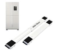 Wantli Base De Lavadora con Freno, Rodillo Móvil Ajustable para Muebles, Soporte Lavadora Ajustable, para Lavadora, Secadora, Refrigerador, Carga 300 Kg, 43 A 70cm Ajustable, con 24 Ruedas
