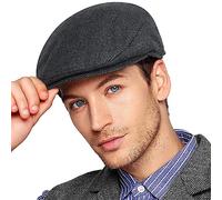 Wantonfy Gorras De Hombre Boina Plana Tweed Otoño e Invierno Gorra Gatsby Newsboy Estilo Retro Driving Cap Sombrero con Orejeras Ajustables