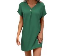 Wantonfy Vestidos Casual para Mujer Vestidos de Playa Midi Vestido con Bolsillos Rectos