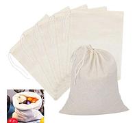 WANTOUTH 6 pcs Bolsa de Muselina Bolsa Leche Vegetal Reutilizable de 50 * 40 cm Filtro para Leche Vegetal con Cordón Colador de Tela para Leches Vegetales Bolsa de Leche de Nuez para Queso Vino