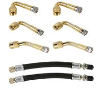 WANTOUTH 8 PCS Extensiones de Válvula para Coche, Adaptador de Extensión de Válvula de Neumático Angular de 135°, 90° y 45°, Prolongador deVálvula de Bici, Adaptador Válvulas para Moto y Autocaravana