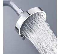 WANTOUTH Cabezal de Ducha de 5 Tipos de Chorro Alcachofa Baño de 10 CM de Diámetro Alcachofa Ducha Exterior de 360 Grados Giratorio Cabezal de Ducha de Lluvia Ajustable para Baño - Plata