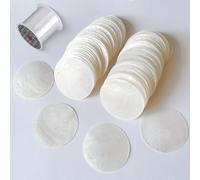 Wanwanzi 200 piezas de conchas redondas de 2 pulgadas, rebanadas redondas pulidas con 2 agujeros, conchas Capiz, accesorios de manualidades para campanillas de viento, cortina, lámpara, arte de pared