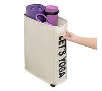 Wanwanzi Moderno estante de almacenamiento para esterilla de yoga, color blanco