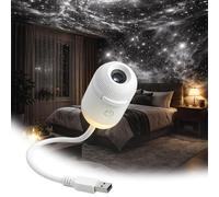 WANWEN 2-in-1 Galaxy Projector Night Light, Portable Galaxy Starry Sky Projector Lamp Night Light with HD Films, USB LED Starry Sky Night Light Projector, for Car and Bedroom Decoration (24-image)