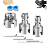 WANWEN 4 in 1 Water Pipe Wrench, Universal Pipe Opener for PVC Pipes, Integrated Internal & External Pipe Threading Tool, Drill Driven Plumbing Repair Tool