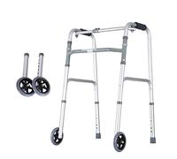 WANWEN Andador, Andador 2 en 1 Plegable de Aluminio para Ayuda a la Movilidad para Caminar con 2 Ruedas para Ancianos Little Surprise