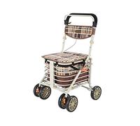 WANWEN Andador, Andador con Ruedas Andador con Asiento Andadores para Personas Mayores Carro de la Compra Plegable Carro de la Compra Little Surprise