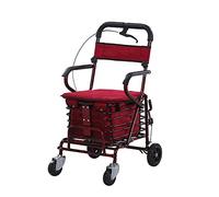 WANWEN Andador, Andador de 4 Ruedas Plegable con Soporte Trasero extraíble Viene con Asiento Acolchado Suave, Cesta de Almacenamiento Mango ergonómico Little Surprise