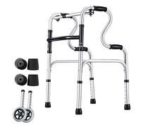 WANWEN Andador, Andador para Personas Mayores de Servicio Pesado con Ruedas de 5 Pulgadas, Andador médico Plegable portátil para Hospital, discapacitados y Personas Bajas Little Surprise