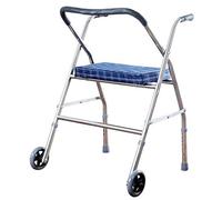 WANWEN Andador, Andador Plegable con Rueda y Asiento, Altura Ajustable, Carrito para Ancianos discapacitados, Carga máxima 100Kg Little Surprise