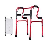 WANWEN Andador, Andador Plegable De Aluminio para Ayuda De Movilidad Andante 2 En 1 Andador con Asiento para Ancianos (Rojo) Little Surprise