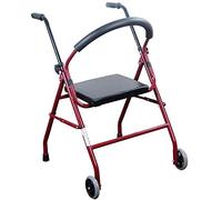 WANWEN Andador, Andador Plegable para Personas Mayores con Ruedas Marco de Acero Duradero Capacidad de Peso 220 Libras y Ruedas de 6 Pulgadas Little Surprise