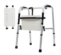 WANWEN Andador, baño de rehabilitación de pie, Andador Plegable para Ancianos, Marco de pasamanos Plegable Ligero de aleación de Aluminio para Personas Mayores con muleta de Asiento Little Surprise