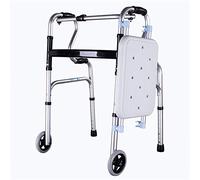 WANWEN Andador para Personas Mayores, Marcos para Caminar, Andador de Aluminio Ligero Plegable, Marco para Caminar con Cojines para reposabrazos, Altura Ajustable Little Surprise