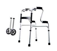 WANWEN Andador, Silla de Ducha con Almohadilla extraíble, Andador bariátrico Plegable con 2 Ruedas, Marco para Andar con Ruedas, Soporte para bastón de Altura Ajustable Little Surprise
