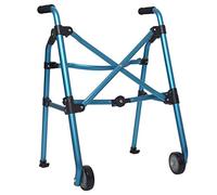 WANWEN Andadores para Personas Mayores con Asiento Y 2 Ruedas,Andadores para Personas Mayores Livianos Plegables,(Aleación De Aluminio) Azul Little Surprise