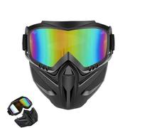 WANWEN Detachable Full Face Goggle Mask, Grass Cutting Goggles and Mask, Anti-Fog UV, Dust, Windproof Protective Impact Resistant, HD Lens, Large Viewing Hood for Welding & Riding (Colored)