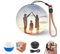 WANWEN Magic Crystal Ball Ornament, WiFi Personalized Crystal Ball Video Player, Core Memory Orb, 2.7" Memory Orb Christmas Ornament, Uploadable Videos & Photos (Blue)