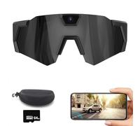 WANWEN Smart Glasses Camera, Gafas con Cámara 4K, Adecuadas para Hombres y Mujeres, Fotografía y Grabación de Vídeo HD 1080P, Deportes al Aire Libre (Black A)