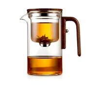 WANWEN Tetera Enchanti, Tetera de Brujería, Tetera Mágica con Infusor, Tetera de Cristal Encantada con Colador, Tetera Mágica con Control de Prensa (520ml)