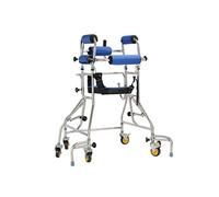 WANWEN Walker,Standing Walk Stand/Walk Aid/Stand Frame con Dispositivo de rehabilitación de Ruedas de Asiento Altura Plegable Andador de extremidades Inferiores Ajustable Soporte Antideslizante para