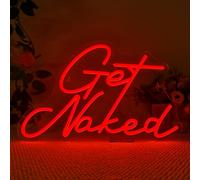 Wanxing Get Naked Neón,Letreros Luminosos de Neón Acrílico,LED Para Pared Luces Neon,Adecuado Para Bar y Club de Decoraciones de la Pared, Ventanas de Casa, Regalos de Cumpleaños
