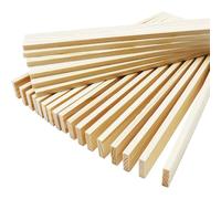 WANYI 100 Piezas Listones de Madera Manualidades, Palitos de Madera Cuadrados 200 x 20 x 5mm Palos Madera para Bricolaje Proyectos de Manualidades