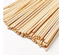 WANYI 100 Piezas Palitos de Madera Redondos, Palos de Madera, 3mm x 200mm Palos Madera Manualidades, Listones de Madera para Bricolaje Proyectos de Manualidades Modelismo