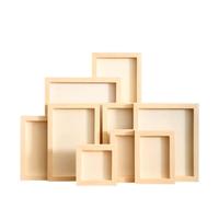 WANYI 2 Piezas Marcos de Fotos, 12x12cm Marcos de Madera DIY Creativos Marco para Decoracion Hogar, DIY Dibujo, Proyecto Manualidades