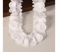 WANYI 2 Yards Puntillas de Encaje, 4CM de Ancho Cinta de Encaje de Algodón, Encajes y Puntillas, Ribete Vintage Puntillas para Costura, Bordado, Bodas Ropa Accesorios (Blanco)