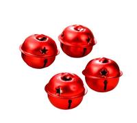 WANYI 20 Piezas Cascabeles Colores Campanilla Navideñas Campanas de Metal Cascabeles de Mascota Campanas Manualidades para DIY Manualidades Fabricación de Joyas Decoración Navideña(Rojo)