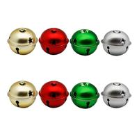 WANYI 8 Piezas Cascabeles Colores Campanilla Navideñas Campanas de Metal Cascabeles de Mascota Campanas Manualidades para DIY Manualidades Fabricación de Joyas Decoración Navideña