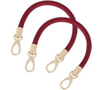 WANYI Asas de Cuero PU para Bolso Desmontable 40CM, 2 Piezas de Correa de Repuesto Con Hebillas Metálicas (Rojo 1)