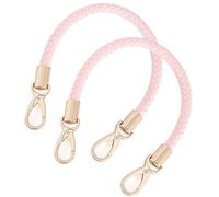 WANYI Asas para Bolsos 2 Piezas 40CM PU Asas de Cuero de Repuesto para Bolso Asas para Bolso de Bricolaje Desmontable Correa Bolso Cuero con Hebillas Metálicas Correa (Rosa)