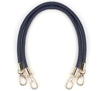 WANYI Asas para Bolsos 2 Piezas 60 CM Pu Bolso de Cuero Correas de Mano de Repuesto Universal con Mosquetón para Bolso de Bricolaje Accesorios (Azul Marino)