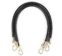 WANYI Asas para Bolsos 2 Piezas 60 CM Pu Bolso de Cuero Correas de Mano de Repuesto Universal con Mosquetón para Bolso de Bricolaje Accesorios (Negro)