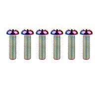 Wanyifa Cabeza de botón de titanio Torx M5 M6 M8 x10 12 15 20 25 30 35 40 mm para bicicleta, motocicleta, coche, tornillos de 6 (M6 x 20 mm, arco iris)